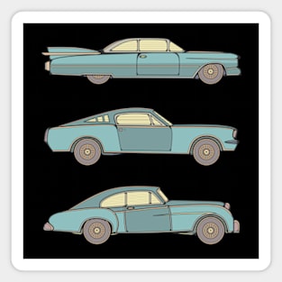 Blue Classic Cars Magnet